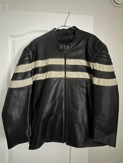 Men’s Large Biker Leather Jacket, View more