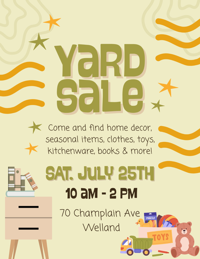 Yard Sale - Saturday, July 25th from 10 am - 2 pm, View more