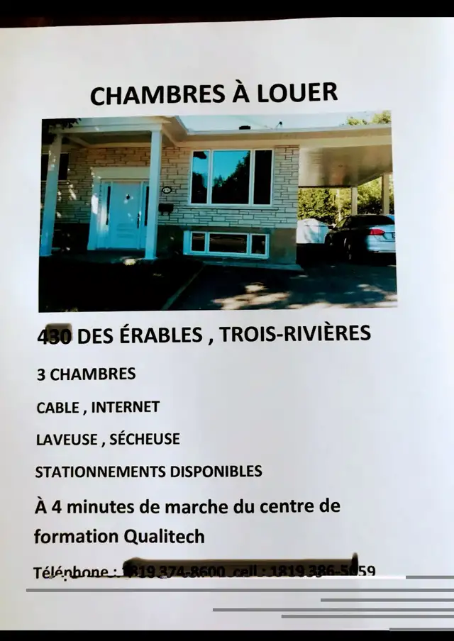 Chambre à louer pour étudiants CFP Qualitech et travailleurs !!! in Room Rentals & Roommates in Trois-Rivières - Image 5