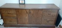 Solid wood 4 draw credenza