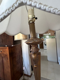 Vintage Pole Trilight Lamp c/w unique shade. 