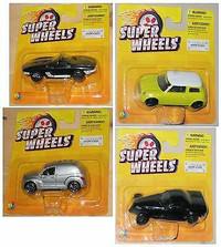 Super Wheels diecast Corvette, Mini Cooper, PT Cruiser, Prowler