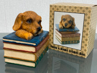 Cute / Adorable Puppy and Books Trinket / Keepsake Box