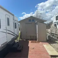 RV  trailer camper with lot