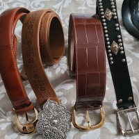 Ladies leather belts 