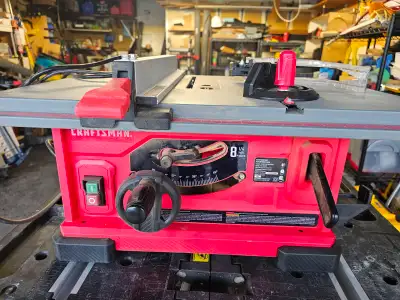 Craftsman 8.25-in Steel Blade 13 A Table Saw Red Original price $189.00+tax asking $120.00 O.B.O