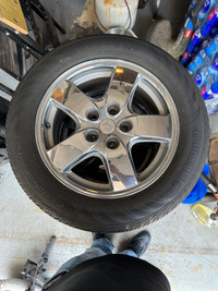 Set of 4 rims with summer tires $300 o.b.o.