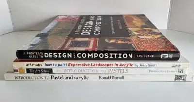 Art Instruction Book Lot of 4 - Acrylic, Pastels, Composition, View more