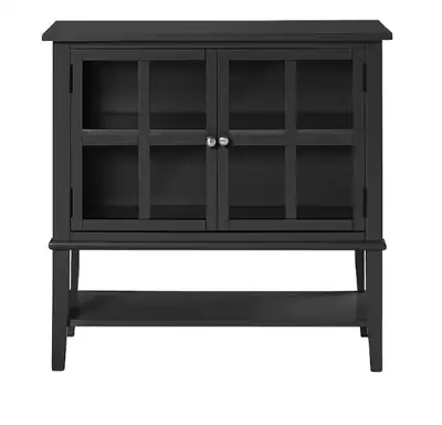 Two Doors Side storage Cabinet, Black, View more