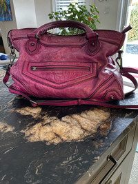 Pink leather purse (Danier)