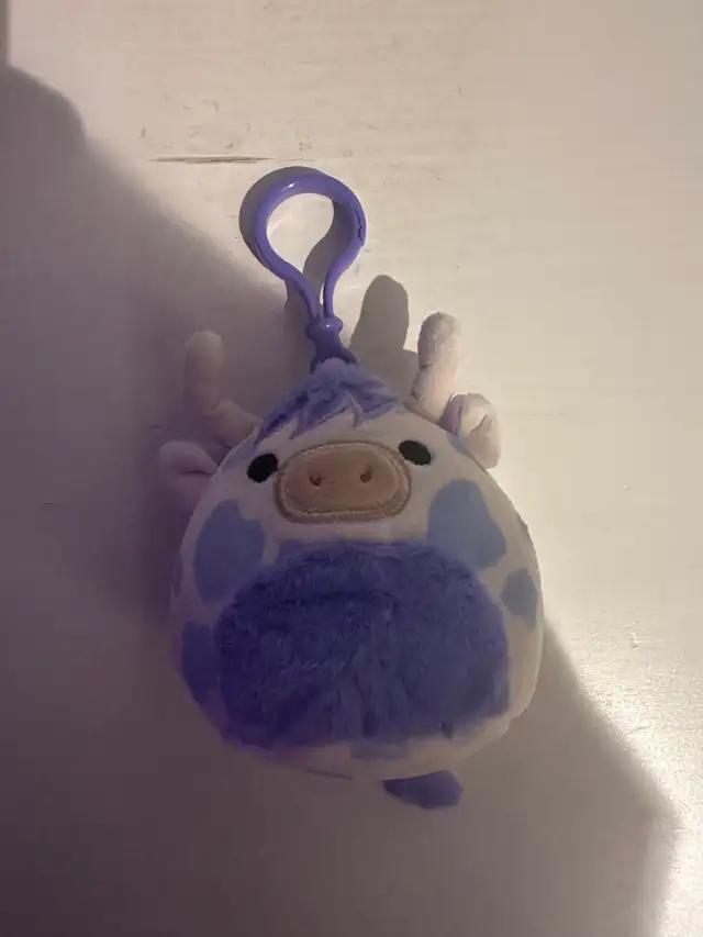 Squishmallows cow keychain