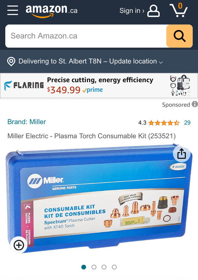 Miller Spectrum 625 Plasma cutter consumable kit in Power Tools in Edmonton