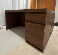 IKEA MALM Desk, Brown Stained Ash Veneer