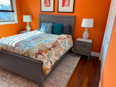 Furnished private room in a beautiful, custom, executive home, large outdoor living area with a pool...