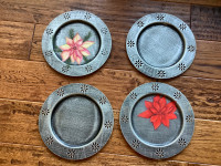 Four metal plates $10