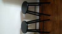 2 high black stools