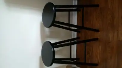 2 high black stools, View more
