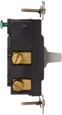 A "momentary" wall switch. Leviton 1257-GY 20 Amp