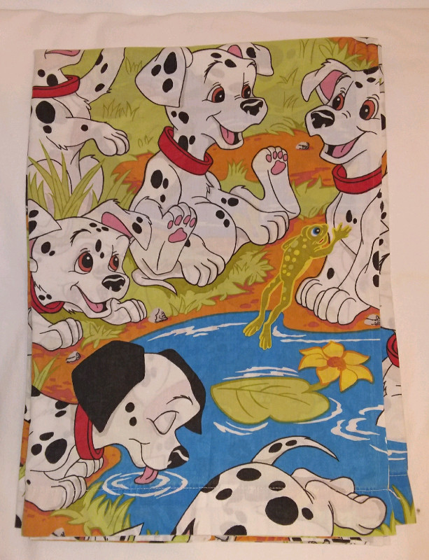 Disney 101 Dalmatians Puppy Twin Flat Sheet,Sewing Fabric Crafts in Bedding in Truro