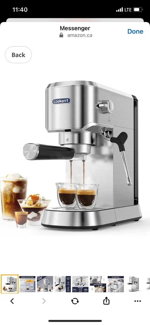 Espresso Machine 20 Bar Espresso Maker in Coffee Makers in Cambridge - Image 2