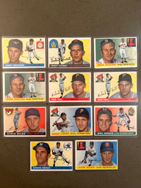 1955 Topps Baseball Card Lot 