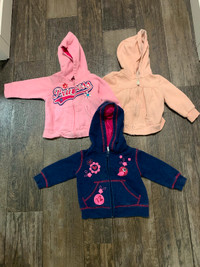 12 month hoodies- all 3 for $8