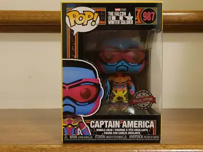 Selling Funko POP! Marvel: The Falcon And The Winter Soldier - Captain America (Black Light) (Specia...