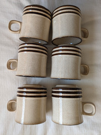 6 Small Denby England Mugs/Cups