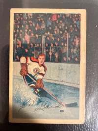 1952-53 Parkhurst Cal Gardner hockey card.