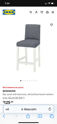 IKEA Bergmund Counter height chairs $80 each
