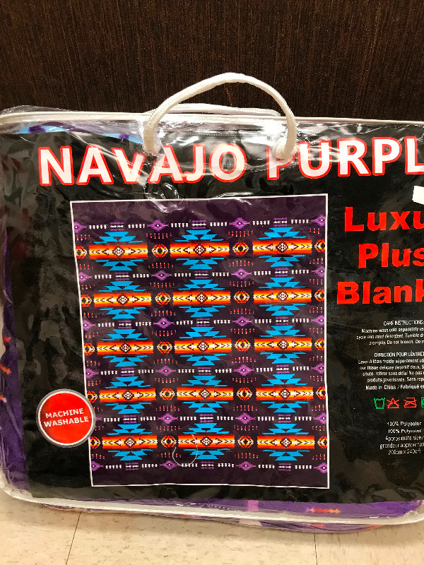 Navajo Purple queen size Blanket in Bedding in Winnipeg
