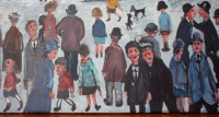LS Lowry -  Atributed to oil on Masonite painting