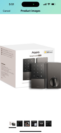 Aqara smart lock U100, fingerprint keyless entry door lock with 