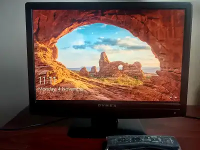Dynex 22" LCD Monitor 720p HD TV Screen + Remote + Wall Mount, View more