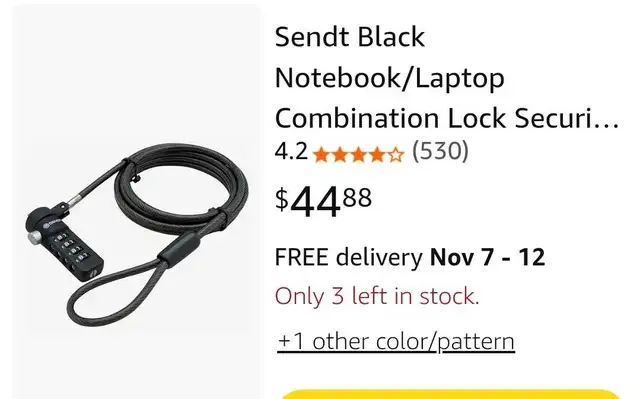 Sendt Notebook Security Cable in Laptop Accessories in Hamilton - Image 4