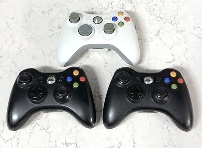 Lot of 3 Microsoft Xbox 360 Wireless Controller, View more