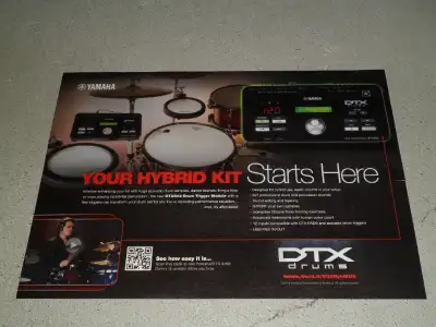 2014 Print Ad Yamaha DTX502 Electronic Drums w Donny Gruendler, View more