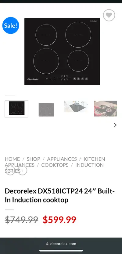Built-In Induction cooktop 24″ Decorelex, View more