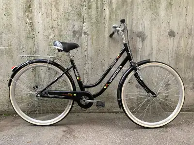 Black step-through single speed cruiser w/back rack LIKE NEW!, View more
