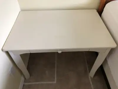 White Wooden Side Table / Nightstand, View more