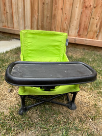 Infant camping chair with tray