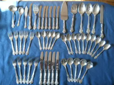 BIRKS STERLING LAURENTIAN PATTERN FLATWARE, View more