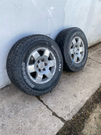 Toyota tires and aluminum rims 265/70R17