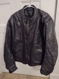 Manteau moto en cuir pour homme