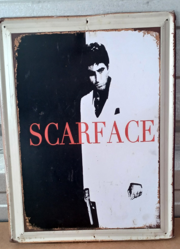 Scarface Metal Sign, 12" x 16" , Good Condition in Arts & Collectibles in Chatham-Kent - Image 2