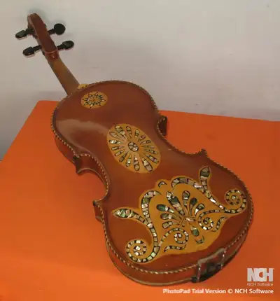VIOLIN / FIDDLE With Fancy Abalone Shell Inlay - Sounds Great-A1, View more