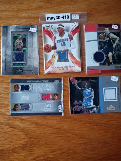 may30-410 $25 Basketball Jersey Lot Carmelo Anthony Nene Murphy Jasikevicius Williams Smith Tucker $...