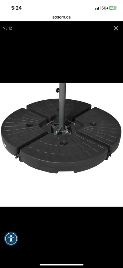 39.25"x39.25"x4.25", 4-Pc Cantilever Offset Patio, View more
