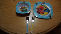 Bob the Builder Plate set (Plate, bowl, knife and fork)