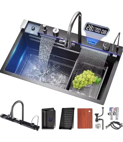 Modern Waterfall Kitchen Sink with Digital Display, View more
